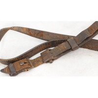 Militaria WW2  BRETELLE K98 CARABINE MAUSER 98 K CUIR QUADRILLÉ - ALLEMAGNE SECONDE GUERRE MONDIALE {PRODUCT_REFERENCE} - 2