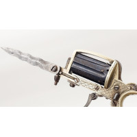 Armes de Poing REVOLVER COMBINÉ APACHE DOLNE - BAR " SORTIE DE BAL " CALIBRE 5MM À BROCHE INVENTION DOLNE BREVETÉ - BELGIQUE XIX
