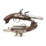 PAIRE DE PISTOLETS À  SILEX  CHIEN DE MER  MARINE MILITAIRE  VERS 1770 / 1780 - FRANCE ANCIENNE MONARCHIE