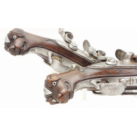 Armes de Poing PAIRE DE PISTOLETS À  SILEX  CHIEN DE MER  MARINE MILITAIRE  VERS 1770 / 1780 - FRANCE ANCIENNE MONARCHIE {PRODUC