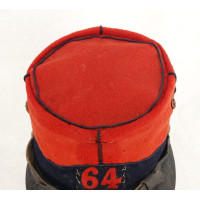 Militaria KÉPI TROUPE MODÈLE 1884 DU 64è RÉGIMENT D'INFANTERIE DATÉ 1912 - FRANCE PREMIÈRE GUERRE MONDIALE {PRODUCT_REFERENCE} -