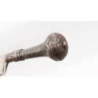 Coutellerie CURIEUX LONG STYLET DE CHASSE EN FER   FORTE LAME FLAMBOYANTE ET POINTE FLECHE HAMECON - FRANCE Fin XVIIIè XIXè {PRO