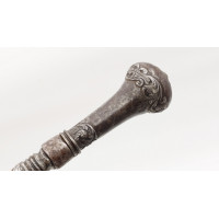 Coutellerie CURIEUX LONG STYLET DE CHASSE EN FER   FORTE LAME FLAMBOYANTE ET POINTE FLECHE HAMECON - FRANCE Fin XVIIIè XIXè {PRO