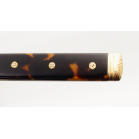 Coutellerie LUXUEUX COUTEAUX PLIANT DE COLLECTION  ÉCAILLE ET OR   LANGRES 18è GUERRE À DIJON - FRANCE XVIIIè {PRODUCT_REFERENCE