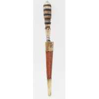 Coutellerie STYLET CORSE ARTISAN OREZZA A LA GENOISE DE LA REGION CATAGNICCIA  MONTURE LAITON & POIGNEE CORNE & METAUX COMPOSITE