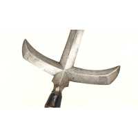 Art du Japon JUMONJI YARI   LANCE JAPONAISE SAMOURAÏS   LAME FORME DE CROIX  SIGNATURE FORGERON - JAPON EDO PERIOD {PRODUCT_REFE