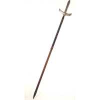 Art du Japon JUMONJI YARI   LANCE JAPONAISE SAMOURAÏS   LAME FORME DE CROIX  SIGNATURE FORGERON - JAPON EDO PERIOD {PRODUCT_REFE