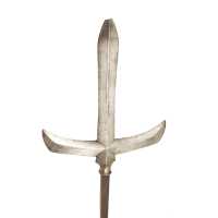 Art du Japon JUMONJI YARI   LANCE JAPONAISE SAMOURAÏS   LAME FORME DE CROIX  SIGNATURE FORGERON - JAPON EDO PERIOD {PRODUCT_REFE