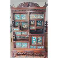 Art du Japon MEUBLE JAPONAIS EPOQUE MEIJI PANNEAUX INCRUSTATION NACRE ET IVOIRE {PRODUCT_REFERENCE} - 19