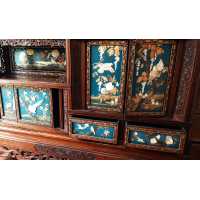 Art du Japon MEUBLE JAPONAIS EPOQUE MEIJI PANNEAUX INCRUSTATION NACRE ET IVOIRE {PRODUCT_REFERENCE} - 2