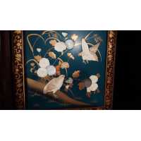 Art du Japon MEUBLE JAPONAIS EPOQUE MEIJI PANNEAUX INCRUSTATION NACRE ET IVOIRE {PRODUCT_REFERENCE} - 14