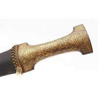 Armes Blanches POIGNARD COURBE DE PERSE KANDJAR DAMAS WOOTZ PERSIAN DAGGER DEBUT XIXè {PRODUCT_REFERENCE} - 5