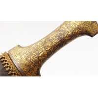 Armes Blanches POIGNARD COURBE DE PERSE KANDJAR DAMAS WOOTZ PERSIAN DAGGER DEBUT XIXè {PRODUCT_REFERENCE} - 21