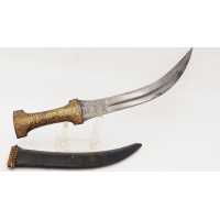 Armes Blanches POIGNARD COURBE DE PERSE KANDJAR DAMAS WOOTZ PERSIAN DAGGER DEBUT XIXè {PRODUCT_REFERENCE} - 6