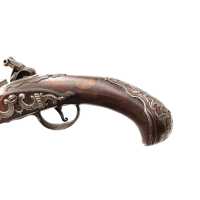 Armes de Poing PISTOLET DE VOYAGE A SILEX XVIIIè SIGNATURE DE HENRI DEVILLERS LIEGE 1734-1762 - BELGIQUE 18è {PRODUCT_REFERENCE}