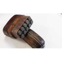 Cartouches Collection ETUI EN CUIR PORTE CARTOUCHES CALIBRE 7MM A BROCHE 20 MUNITIONS MANUFRANCE XIXè {PRODUCT_REFERENCE} - 1