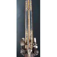 Armes Longues LUXUEUX FUSIL DOUBLE A SILEX  CHASSE IMPERIALE COULAUX STRASBOURG 1799 / 1800 - FRANCE DIRECTOIRE {PRODUCT_REFEREN