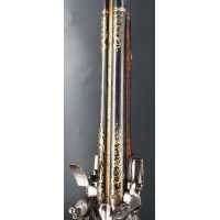 Armes Longues LUXUEUX FUSIL DOUBLE À SILEX D'UN BARON POLONAIS CLAN POBOG  COULAUX STRASBOURG 1799 / 1800 - FRANCE DIRECTOIRE {P