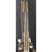 Armes Longues LUXUEUX FUSIL DOUBLE À SILEX D'UN BARON POLONAIS CLAN POBOG  COULAUX STRASBOURG 1799 / 1800 - FRANCE DIRECTOIRE {P