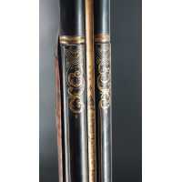 Armes d'Épaule LUXUEUX FUSIL DOUBLE À SILEX D'UN NOBLESSE POLONAISE CLAN POBOG SIGNÉ COULAUX À STRASBOURG 1799/1800 - FRANCE DIR