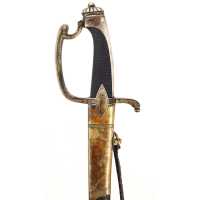 Armes Blanches RARE SABRE D'OFFICIER DE CHASSEUR A CHEVAL OU HUSSARD EN ARGENT 950M TETE VIEILLARD - FRANCE REPUBLIQUE - DIRECTO