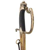 Armes Blanches RARE SABRE D'OFFICIER DE CHASSEUR A CHEVAL OU HUSSARD EN ARGENT 950M TETE VIEILLARD - FRANCE REPUBLIQUE - DIRECTO