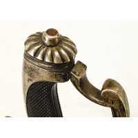 Armes Blanches RARE SABRE D'OFFICIER DE CHASSEUR A CHEVAL OU HUSSARD EN ARGENT 950M TETE VIEILLARD - FRANCE REPUBLIQUE - DIRECTO