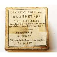 Cartouches Collection BOITE 21 CARTOUCHES CALIBRE 44 / 40 WINCHESTER 44WCF MUNITIONS COLT FRONTIER POUDRE NOIRE DOUILLES PLASTIQ