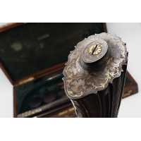 Armes de Poing CASSETTE NECESSAIRE DE DUEL PAIRE PISTOLETS PAR BOURDON A ETAMPES  1845 / 1855 - FRANCE XIXè {PRODUCT_REFERENCE} 