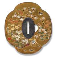 Art du Japon TSUBA SHIBAYAMA SIGNATURE DE YASUYOSHI ACTIF FIN XIXè - JAPON PERIODE MEIJI {PRODUCT_REFERENCE} - 1