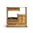 CHIGAIDANA LUXUEUX PETIT CABINET DE PRESENTATION EN LAQUE NASHIJI - JAPON MEIJI