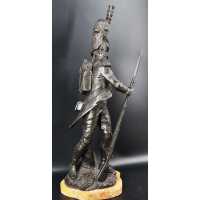 ANTIQUITES GRENADIER DE LA VIEILLE GARDE IMPEIRALE DE NAPOLEON Ier BRONZE SOLDAT PAR LUCA MADRASSI 1848 - 1919 {PRODUCT_REFERENC