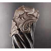 Armes Blanches DAGUE DE VENERIE COUTEAU CHASSE A COURS LOUVETERIE  FINES CISELURES ET GRAVURES  SUR FER - FRANCE XIXè {PRODUCT_R