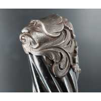 Armes Blanches DAGUE DE VENERIE COUTEAU CHASSE A COURS LOUVETERIE  FINES CISELURES ET GRAVURES  SUR FER - FRANCE XIXè {PRODUCT_R