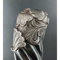 Armes Blanches DAGUE DE VENERIE COUTEAU CHASSE A COURS LOUVETERIE  FINES CISELURES ET GRAVURES  SUR FER - FRANCE XIXè {PRODUCT_R