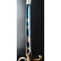 Armes Blanches SABRE D'OFFICIER DE CAVALERIE LÉGÈRE MONTURE À LA CHASSEUR DU MODÈLE AN IX LAME SOLINGEN - FRANCE CONSULAT ET PRE