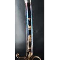 Armes Blanches SABRE D'OFFICIER DE CAVALERIE LÉGÈRE MONTURE À LA CHASSEUR DU MODÈLE AN IX LAME SOLINGEN - FRANCE CONSULAT ET PRE