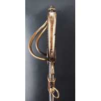Armes Blanches SABRE D'OFFICIER DE CAVALERIE LÉGÈRE MONTURE À LA CHASSEUR DU MODÈLE AN IX LAME SOLINGEN - FRANCE CONSULAT ET PRE