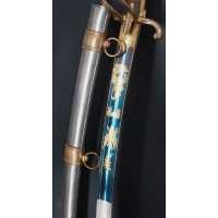 Armes Blanches BEAU SABRE D'OFFICIER DES HUSSARDS ÉCLAIREURS  JEUNE GARDE IMPERIALE MODÈLE À LA CHASSEUR MODÈLE AN IX - FRANCE P