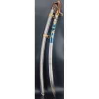 Armes Blanches BEAU SABRE D'OFFICIER DES HUSSARDS ÉCLAIREURS  JEUNE GARDE IMPERIALE MODÈLE À LA CHASSEUR MODÈLE AN IX - FRANCE P