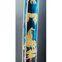 Armes Blanches BEAU SABRE D'OFFICIER DES HUSSARDS ÉCLAIREURS  JEUNE GARDE IMPERIALE MODÈLE À LA CHASSEUR MODÈLE AN IX - FRANCE P