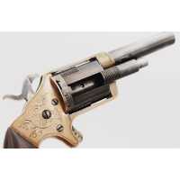 Armes de Poing REVOLVER US CIVIL WAR  SLOCUM 'S PATENT 1863 BROOKLYN NEW YORK SIDE LOADING CALIBRE 32 RF - USA XIXè {PRODUCT_REF