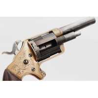 Armes de Poing REVOLVER US CIVIL WAR  SLOCUM 'S PATENT 1863 BROOKLYN NEW YORK SIDE LOADING CALIBRE 32 RF - USA XIXè {PRODUCT_REF