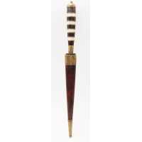 Coutellerie STYLET CORSE BALANIN ARTISANAL BALAGNE PIETRALBA LAME TRADITIONNELLE DOUBLE TRANCHANT XIXè, 28CM - 1