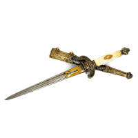 Armes Blanches SOMPTUEUSE DAGUE DE MARINE OFFERTE SUITE À L'ÉRECTION DE L'OBÉLISQUE DE LUXOR À PARIS PAR GEUILLÉ EN 1836, MONARC