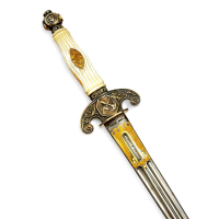 Armes Blanches SOMPTUEUSE DAGUE DE MARINE OFFERTE SUITE À L'ÉRECTION DE L'OBÉLISQUE DE LUXOR À PARIS PAR GEUILLÉ EN 1836, MONARC