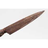 Coutellerie BEAU ET RARE COUTEAU DAGUE STYLET ITALIE XVIè SERAPHIN EN FER ARGENT ET OR {PRODUCT_REFERENCE} - 16