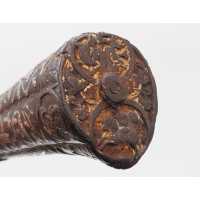 Coutellerie BEAU ET RARE COUTEAU DAGUE STYLET ITALIE XVIè SERAPHIN EN FER ARGENT ET OR {PRODUCT_REFERENCE} - 20