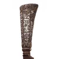 Coutellerie BEAU ET RARE COUTEAU DAGUE STYLET ITALIE XVIè SERAPHIN EN FER ARGENT ET OR {PRODUCT_REFERENCE} - 21