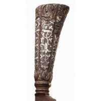 Coutellerie BEAU ET RARE COUTEAU DAGUE STYLET ITALIE XVIè SERAPHIN EN FER ARGENT ET OR {PRODUCT_REFERENCE} - 22